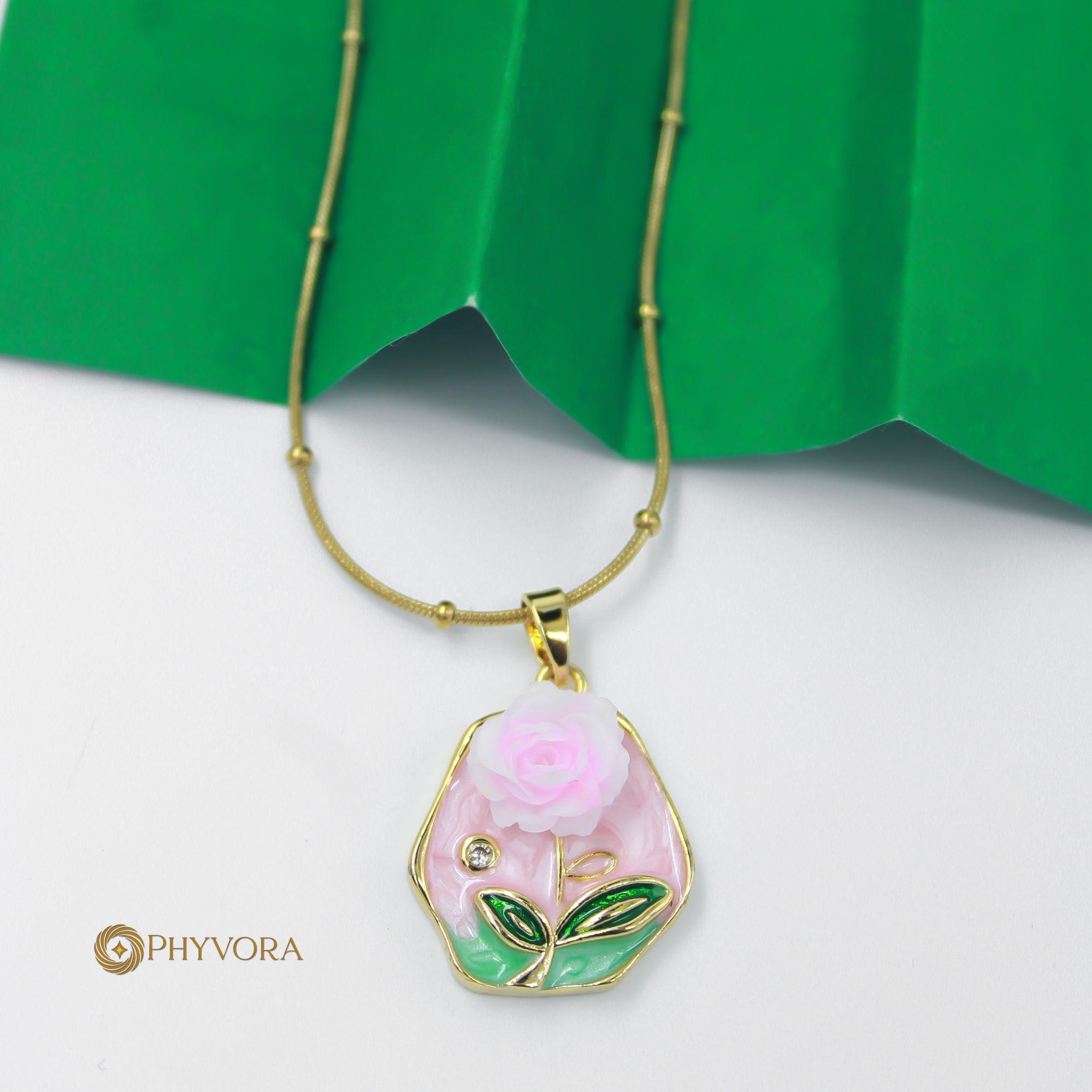 Rose Lush 18k toned Necklace