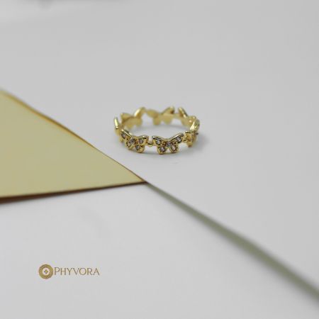 Butterfly Bliss Eternity Band 18k toned