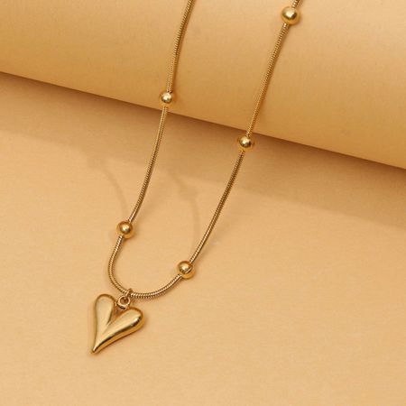 Golden Pulse Heart Necklace